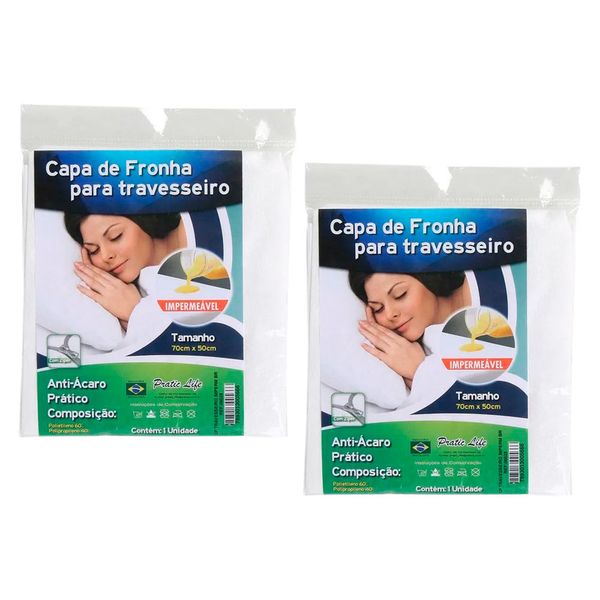 Kit 2 Protetores de Travesseiro 50x70cm Impermeavel Pratic Life 5053416 Kit 2 Protetores de Travesseiro 50x70cm Impermeavel Pratic Life 5053416